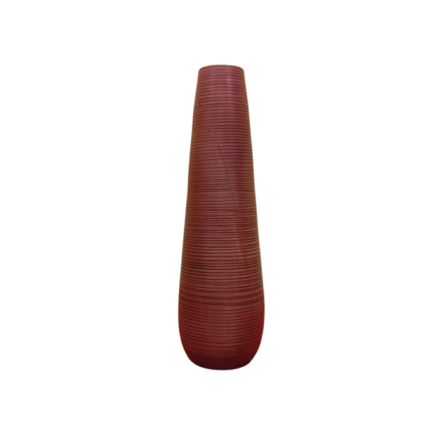Clay flower vase long | Height: 18”, Upper: 3”, Lower: 4”| Matir Fuldani | মাটির ফুলদানি