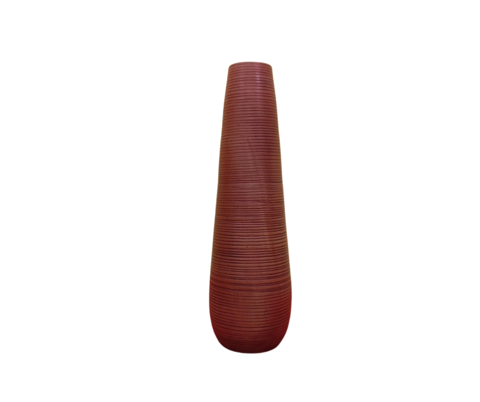 3 Clay flower vase long | Height: 18”, Upper: 3”, Lower: 4”| Matir Fuldani | মাটির ফুলদানি - Image 1