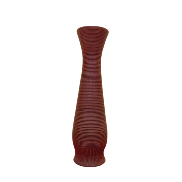 Clay flower vase long | Height: 19”, Upper: 4.5”, Lower: 5”| Matir Fuldani | মাটির ফুলদানি