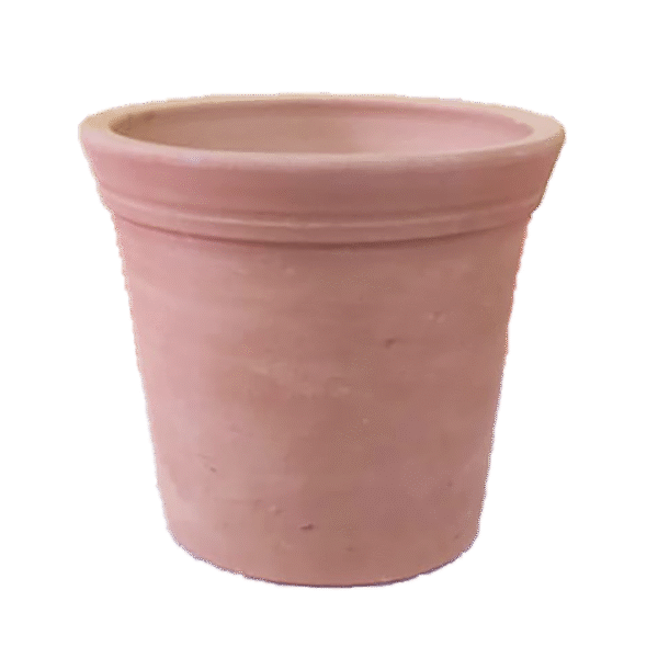 Glass Shape Bangla Small| Height: 4.5”, Upper: 5.5”, Lower: 4”| Matir Fuldani | মাটির ফুলদানি